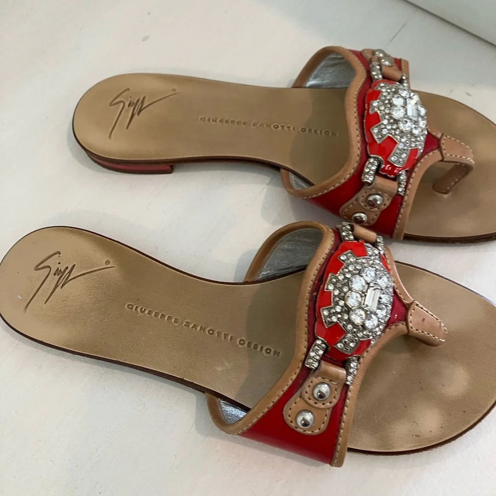 GIUSEPPE ZANOTTI Red Diamond Sandals - Picture 4 of 7